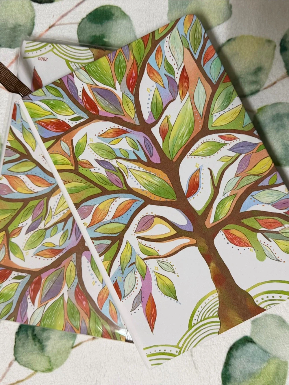 Tree of Life Notebook Journal Set - Multicolor Leaf Covers